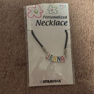 Stravina Kids Personalized 'Jenna' Multicolor Letter Necklace